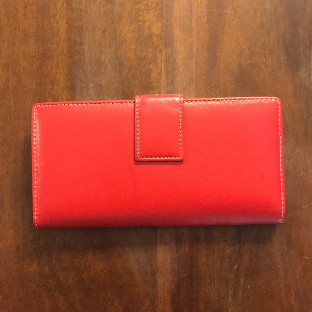 Red leather wallet